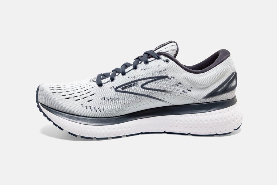 Brooks Glycerin 19 Road Running Shoes - Womens - White/Grey - RQ8431905